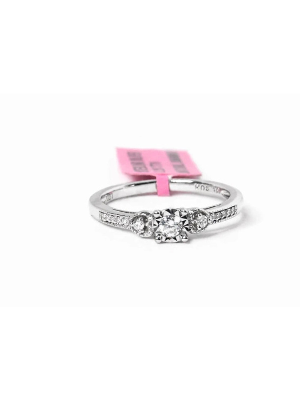 Size 7 natural diamond ring, 0.25ctw, s925